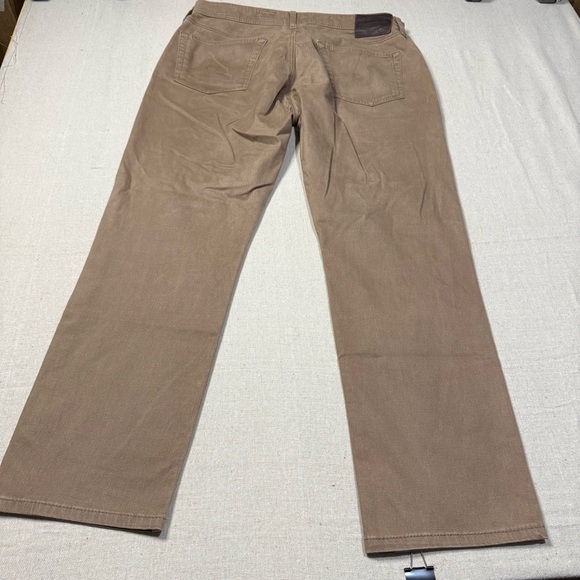 AG Adriano Goldschmied Pants Mens Everett 36x32 Brown Sueded Soft Slim Straight - Picture 3 of 8
